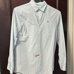 Vineyard Vine  boys, size 16 button-down shirt. ￼ Blue and white pinstripes.